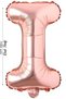 Foil Balloon Letter I Helium Balloon 100 cm Rose Color - Letter I Balloon - Letter Foil Balloon - 40 Inch
