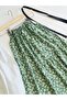 Flower Patterned Layered Viscosa Skirt - 3