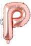 Foil Balloon Letter P Helium Balloon 100 cm Rose Color - Letter P Balloon - Letter Foil Balloon - 40 Inch