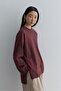 Thick Folded Sweatshirt Claret Red - 5