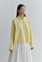 Polo Neck Short Sweatshirt Yellow - 3