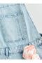 Lcw Kids Square Collar Girl's Jean Salopet (S5) - 2