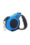 Retractable Dog Leash, Length 5M, Flat Strap, Locking Button, Blue - 7