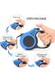 Retractable Dog Leash, Length 5M, Flat Strap, Locking Button, Blue - 5