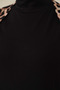 Turtleneck Sleeveless Black Blouse - 3