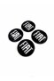 Fiat Design Drop Sticker - Black Fiat Wheel Hub 5.5cm Compatible - 2