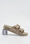 Women's Beige Vitali Slippers 3cm Byndvtl01 - 5