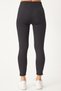 Women's Black High Waist Ribbed Knitted Tights ZV00208 - 6