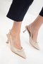 Beige Women's Classic Heeled Shoes 20597 - 3