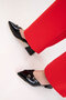 Black Patent Leather Women's Classic Heeled Shoes 20599 - 5