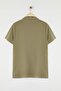 Haki Regular/Normal Kesim Fermuarlı %100 Pamuk Polo Yaka T-shirt TMNSS25PO00041 - 8