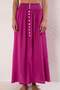 Fuchsia Woven Gipeli Beach Blouse-Skirt Set Tbess25Au00081 - 3