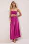 Fuchsia Woven Gipeli Beach Blouse-Skirt Set Tbess25Au00081 - 2