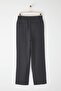 Antrasit Wide Leg Bol Kumaş Baggy Pantolon TMNSS23PL00039 - 10