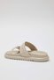Cream Trok Embroidered Buckle Detailed Double Banded Women's Slippers Takss25Te00037 - 6