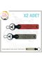 Exclusive for Speed Lovers, X2 Keychain with Name Plate and 0 Rh (+) Blood Type Lettering, Pomegranate Flower-Ash Grey-Sk