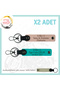 Custom Name Plate and 0 Rh (-) Blood Type Letteringkeychain for Biker Riders, Baby Mouth-K Turquoise-Sk