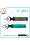 Motor Enthusiast's Name Plate, 0 + Blood Type Written Custom Production X2 Keychain, Ash Gray-K Turquoise-Syh