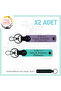 Emergency X2 Keychain, Purple-Turquoise-Syh, to Motorcycle Lovers, Name Plate and a Rh (+) Blood Group