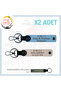 Biker Style Custom, Name Plate and a Rh (+) Blood Type Lettering Gift X2 Keychain, Powder-Blue-Gr