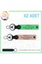 Name Plate and 0 Rh (-) Blood Group Written X2 Keychain, Yavruağzı-F Green-Navy, Special for Motor Lovers