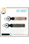 2-Piece Keychain, Yavruağzı-Charcoal Gray-Lacquer, Special Name Plate for Motorcycle Adventurers 0 Rh (-) Written