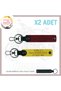 Custom Production X2 Keychain with Name Plate and a Rh (+) Blood Group Lettering for Motor Enthusiasts, Yellow-Burgundy-Syh