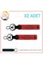 Name Plate and a Rh (+) Blood Group Written Leather X2 Keychain, Pomegranate Flower-Laci, Special for Motor Lovers