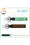 Biker X2 Keychain, Coffee-Green-Navy, Motorcycle Lovers, Name Plate and a Rh - Blood Type Written