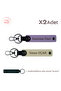 Set of 2 Keychains with First Name & Last Name, Purple-Milk Coffee-Navy Blue, Birthday Gift for Uncle