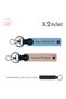 Set of 2 Keychains with Names Written, Puppy Mouth-Sky Blue-Black, New Year's Gift for Brother