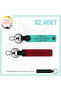 Armağan Set for a Friend, Red-Turquoise-Syh, Name Plate and B Rh (+) Blood Group Written Keychain X2