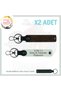 For Motor Enthusiasts, Personal X2 Keychain with Name Plate and a Rh + Blood Type Lettering, K Coffee-White-Syh