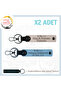 Biker Style Custom Name Plate, B Rh (+) Blood Type Written Gift X2 Keychain, Powder-Blue-Lacquer