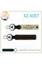 Leather X2 Keychain, K Coffee-S Coffee-Laci, Name Plate for Road Enthusiasts a Rh (-) Blood Group Written