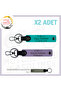 Emergency X2 Keychain, Purple-K Turquoise-Gr, Motorcycle Lovers, Name Plate and a Rh (-) Blood Group