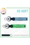 Motorcycle 2 Keychain, Blue-F Green-Navy, Written to Biker Friends, Name Plate and B Rh (-) Blood Group