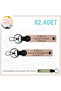 Birthday Gift, Leather X2 Keychain Set with Name Plate and Lettering B Rh (+) Blood Group, Yavruağzı-Sk