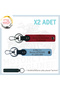 Exclusive for Biker Style, Meaningful Engine X2 Keychain with Name Plate and A+ Blood Type Lettering, Red-Blue-Navy