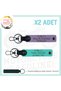 Motorcycle Lovers, Nameplate and a Rh (-) Blood Type Emergency X2 S Keychain, Purple-Turquoise-Laci