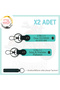Name Plate and 0 Rh (+) Blood Group X2 Keychain, Turquoise-Laci, Motor Plate and Name Keychain