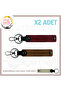 Name Plate and B Rh (+) Blood Group Written Leather X2 Keychain, Coffee-Burgundy-Sk, Motorcycle Enthusiasts