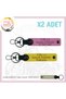Gift for Motorcyclist, Name Plate, 0 Rh (+) Emergency X2 Keychain with Blood Type Lettering, Yellow-Pink-Sk