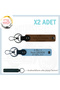 Motorcycle Keychain with Name Plate and a Rh (-) Blood Group Written 2Pcs, Coffee-Blue-Navy, for Safe Driving