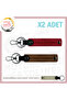 Emergency Keychain with Name Plate and B Rh (-) Blood Group Written, Coffee-Red-Sk, Passengers