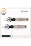 Special for Adventurers, Leather X2 Keychain Set with Name Plate and 0 Rh (-) Blood Type Written, Powder-Laci