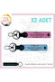 Gift, Blue-Pink-Navy, for Speed Enthusiasts, X2 Keychain with Name Plate and 0 Rh (+) Blood Group Written