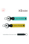 Set of 2 Keychains with Names Written, Yellow-Turquoise-Black, Birthday Gift for Boss