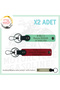 Gift Set, Red-Green-Sk, 2 Keychains with Name Plate and B Rh (-) Blood Group Written for Biker