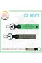 Safe Driving X2 Keychain with Name Plate and B + Blood Group Written, Ash Grey-F Green-Sk, Biker Friendly